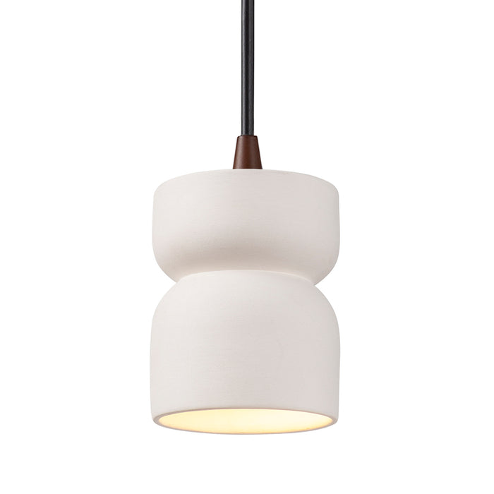 Justice Designs - CER-6500-BIS-DBRZ-BKCD - One Light Pendant - Radiance Collection - Bisque