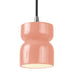 Justice Designs - CER-6500-BSH-CROM-BKCD - One Light Pendant - Radiance Collection - Gloss Blush