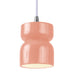 Justice Designs - CER-6500-BSH-CROM-WTCD - One Light Pendant - Radiance Collection - Gloss Blush