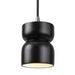 Justice Designs - CER-6500-CRB-CROM-BKCD - One Light Pendant - Radiance Collection - Carbon - Matte Black