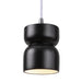 Justice Designs - CER-6500-CRB-CROM-WTCD - One Light Pendant - Radiance Collection - Carbon - Matte Black