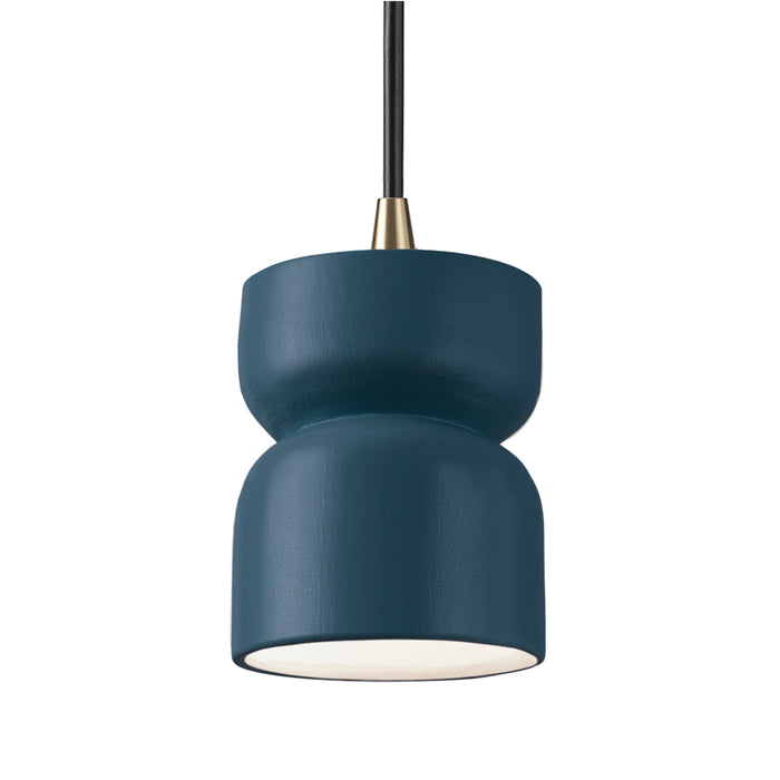 Justice Designs - CER-6500-MID-ABRS-BKCD - One Light Pendant - Radiance Collection - Midnight Sky