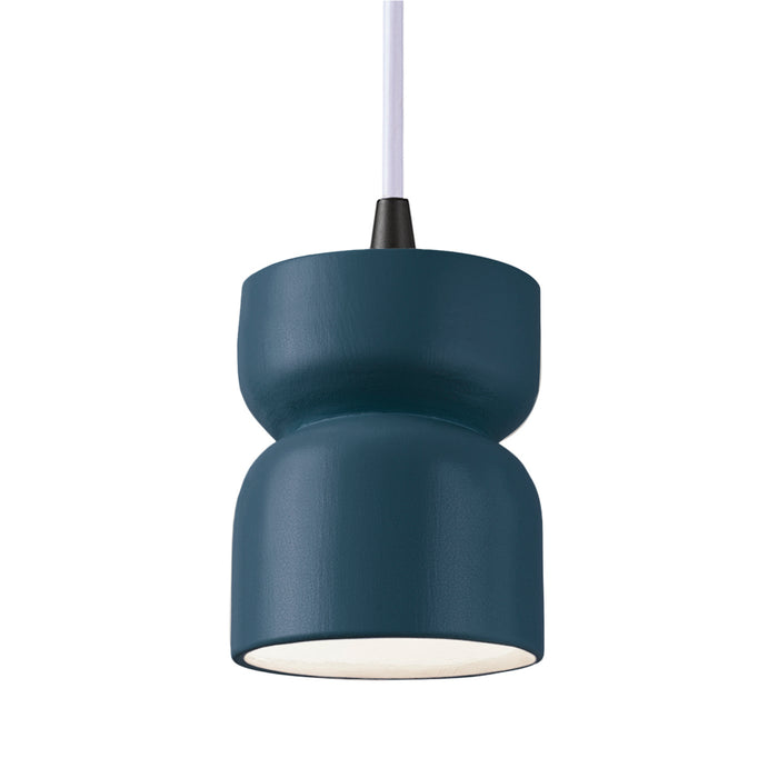 Justice Designs - CER-6500-MID-MBLK-WTCD - One Light Pendant - Radiance Collection - Midnight Sky