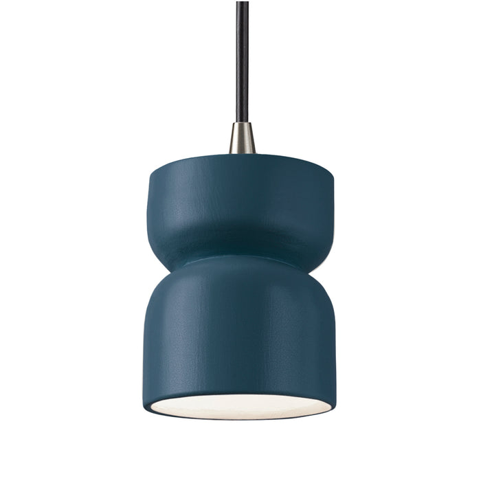 Justice Designs - CER-6500-MID-NCKL-BKCD - One Light Pendant - Radiance Collection - Midnight Sky