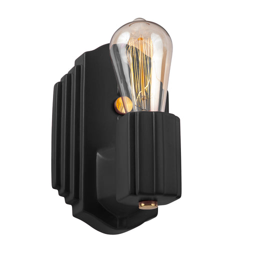 Justice Designs - CER-7041-CRB-BRSS - One Light Wall Sconce - American Classics - Carbon - Matte Black