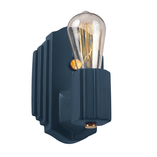 Justice Designs - CER-7041-MID-BRSS - One Light Wall Sconce - American Classics - Midnight Sky