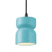 Justice Designs - CER-6500-RFPL-MBLK-BKCD - One Light Pendant - Radiance Collection - Reflecting Pool