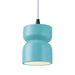 Justice Designs - CER-6500-RFPL-MBLK-WTCD - One Light Pendant - Radiance Collection - Reflecting Pool