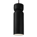 Justice Designs - CER-6510-BLK-DBRZ-BKCD - One Light Pendant - Radiance Collection - Gloss Black