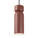 Justice Designs - CER-6510-CLAY-ABRS-BKCD - One Light Pendant - Radiance Collection - Canyon Clay