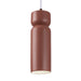 Justice Designs - CER-6510-CLAY-DBRZ-WTCD - One Light Pendant - Radiance Collection - Canyon Clay