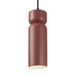 Justice Designs - CER-6510-CLAY-MBLK-BKCD - One Light Pendant - Radiance Collection - Canyon Clay