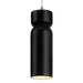 Justice Designs - CER-6510-CRB-CROM-WTCD - One Light Pendant - Radiance Collection - Carbon - Matte Black
