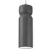 Justice Designs - CER-6510-GRY-NCKL-WTCD - One Light Pendant - Radiance Collection - Gloss Grey