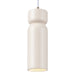 Justice Designs - CER-6510-MAT-ABRS-WTCD - One Light Pendant - Radiance Collection - Matte White