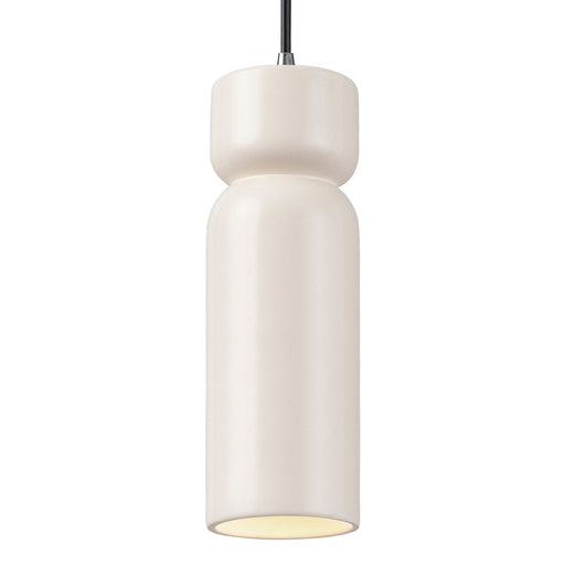 Justice Designs - CER-6510-MAT-CROM-BKCD - One Light Pendant - Radiance Collection - Matte White