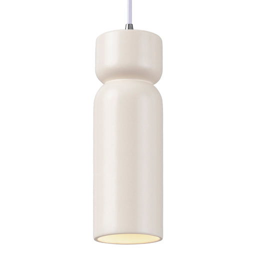 Justice Designs - CER-6510-MAT-CROM-WTCD - One Light Pendant - Radiance Collection - Matte White