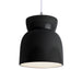 Justice Designs - CER-6515-BLK-CROM-WTCD - One Light Pendant - Radiance Collection - Gloss Black