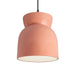 Justice Designs - CER-6515-BSH-MBLK-BKCD - One Light Pendant - Radiance Collection - Gloss Blush