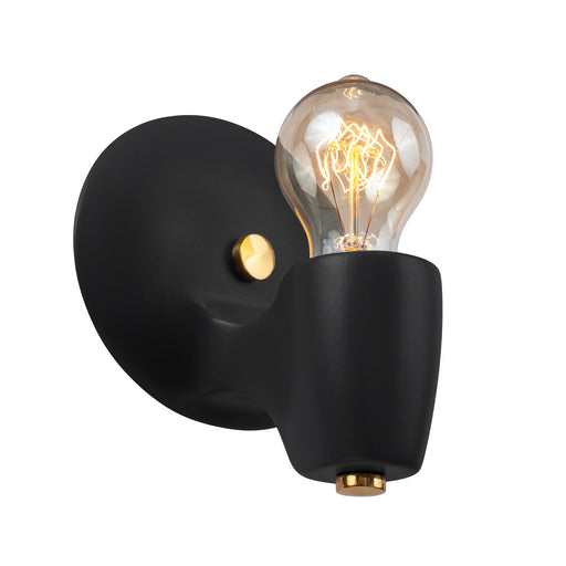 Justice Designs - CER-7021-CRB-BRSS - One Light Wall Sconce - American Classics - Carbon - Matte Black