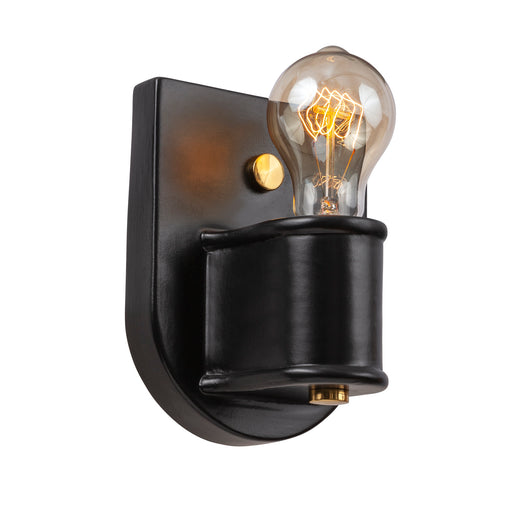 Justice Designs - CER-7031-CRB-BRSS - One Light Wall Sconce - American Classics - Carbon - Matte Black