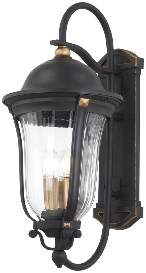 Minka-Lavery - 73233-738 - Three Light Outdoor Wall Mount - Peale Street - Sand Coal And Vermeil Gold