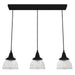 Hunter - 19141 - Three Light Linear Cluster - Cypress Grove - Natural Iron