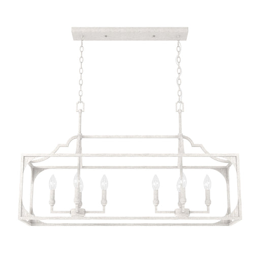 Hunter - 19290 - Eight Light Linear Chandelier - Highland Hill - Distressed White