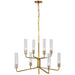 Visual Comfort - ARN 5483HAB-CG - LED Chandelier - Casoria - Hand-Rubbed Antique Brass