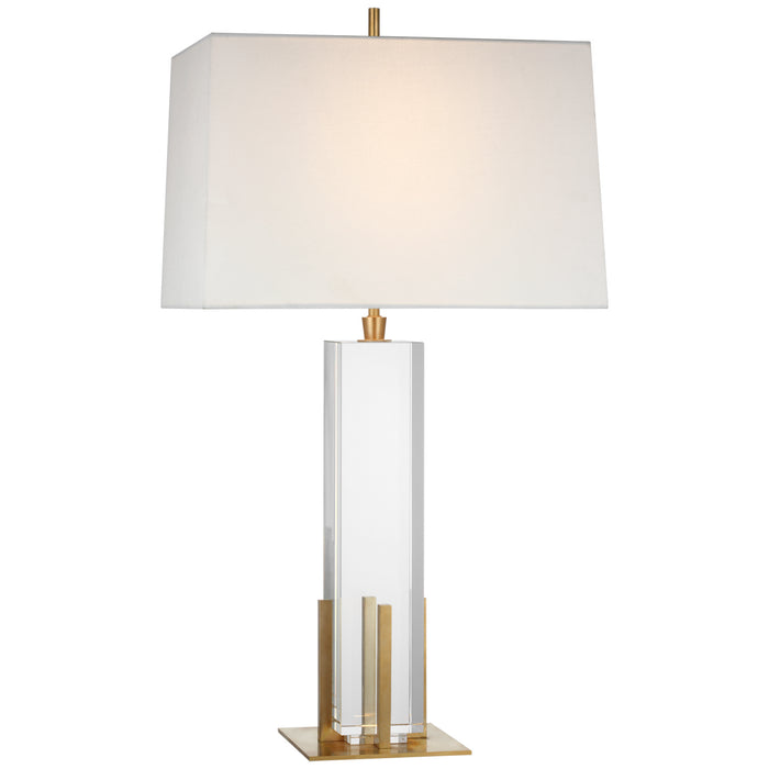 Visual Comfort - TOB 3920CG/HAB-L - LED Table Lamp - Gironde - Crystal and Hand-Rubbed Antique Brass