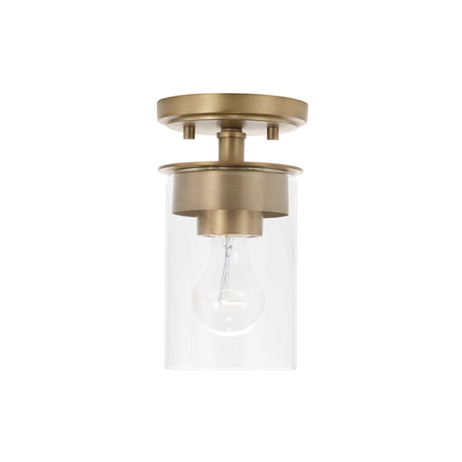 Capital Lighting - 246811AD-532 - One Light Semi-Flush Mount - Mason - Aged Brass