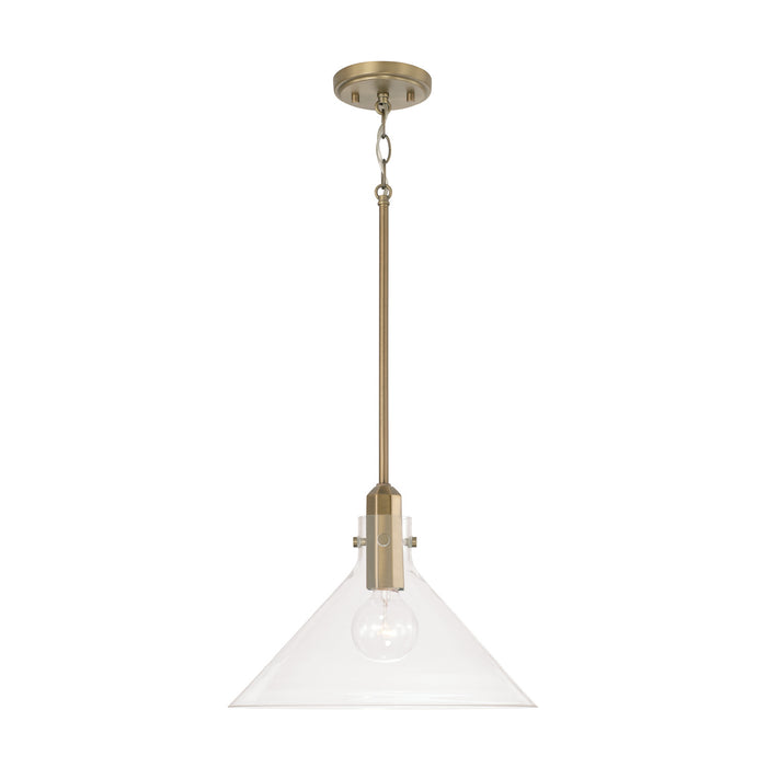 Capital Lighting - 345811AD - One Light Pendant - Greer - Aged Brass