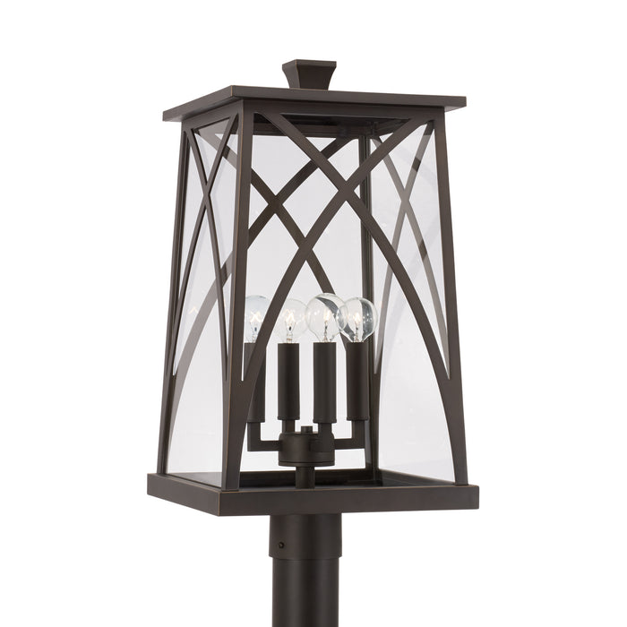 Capital Lighting - 946543OZ - Four Light Outdoor Post Lantern - Marshall - Oiled Bronze