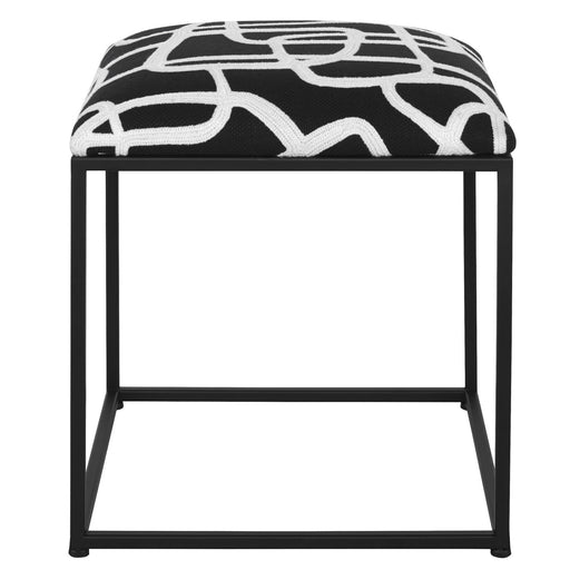 Uttermost - 23690 - Accent Stool - Twists And Turns - Matte Black