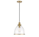 Meridian - M70119NB - One Light Pendant - Natural Brass