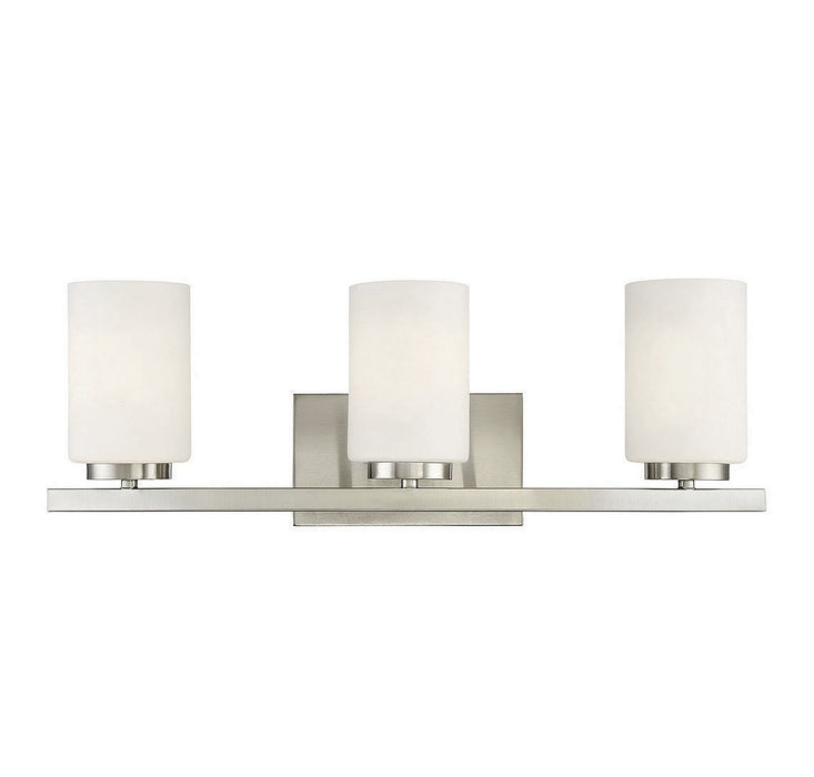 Meridian - M80067BN - Three Light Bathroom Vanity Light - Brushed Nickel