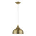 Livex Lighting - 40982-01 - One Light Pendant - Amador - Antique Brass