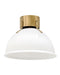 Hinkley - 3481HB-CO - One Light Flush Mount - Argo - Heritage Brass with Cased Opal Glass