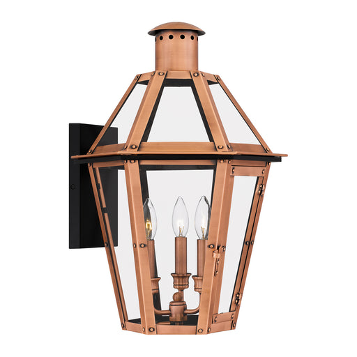 Quoizel - BURD8415AC - Three Light Outdoor Wall Lantern - Burdett - Aged Copper