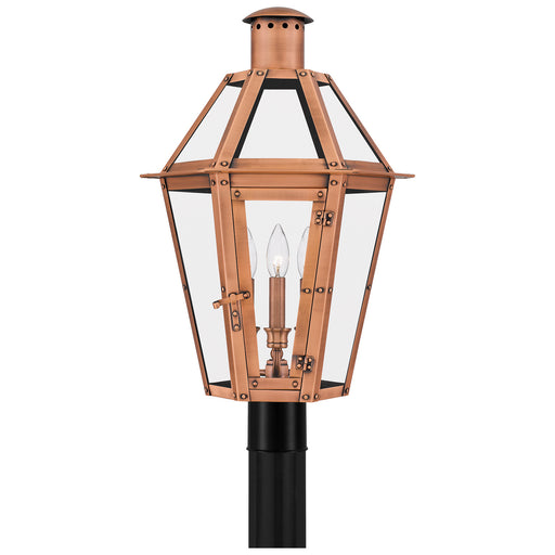 Quoizel - BURD9015AC - Three Light Outdoor Post Lantern - Burdett - Aged Copper