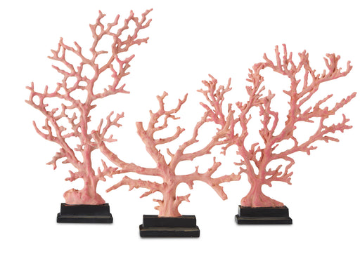 Currey and Company - 1200-0436 - Branches Set of 3 - Antique Red/Pale Pink/Black
