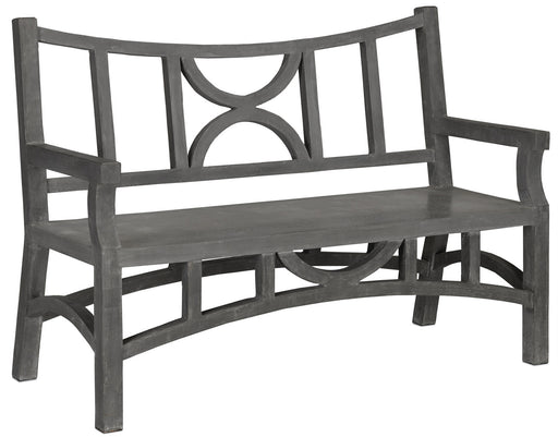 Currey and Company - 2000-0011 - Bench - Dark Gray/Faux Bois