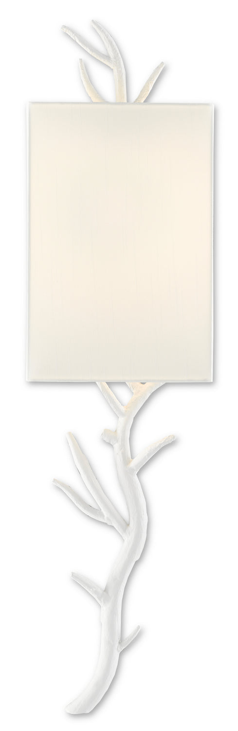 Currey and Company - 5000-0148 - One Light Wall Sconce - Baneberry - Gesso White