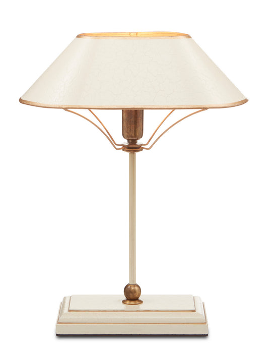 Currey and Company - 6000-0702 - One Light Table Lamp - Ivory/Antique Brass/Gold