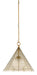 Currey and Company - 9000-0760 - One Light Pendant - Antique Brass/Frosted Glass