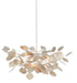 Currey and Company - 9000-0818 - Four Light Chandelier - Contemporary Silver Leaf