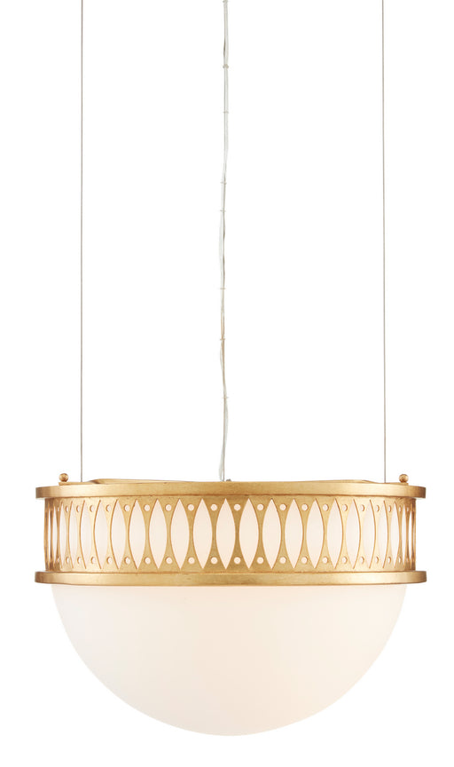 Currey and Company - 9000-0834 - One Light Pendant - Contemporary Gold Leaf/Painted Contemporary Gold