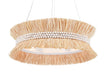 Currey and Company - 9000-0875 - Six Light Chandelier - Sugar White/Natural Raffia