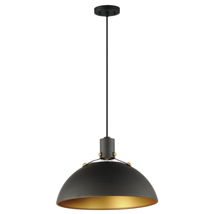 Maxim - 12048ABBK - One Light Pendant - Dawn - Antique Brass / Black