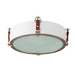 Maxim - 16130FTWZBSD - Three Light Flush Mount - Sausalito - Weathered Zinc / Brown Suede